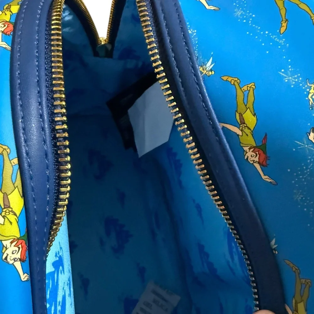 Loungefly Disney Peter Pan and Tinker Bell All-Over Print (AOP) Mini Backpack